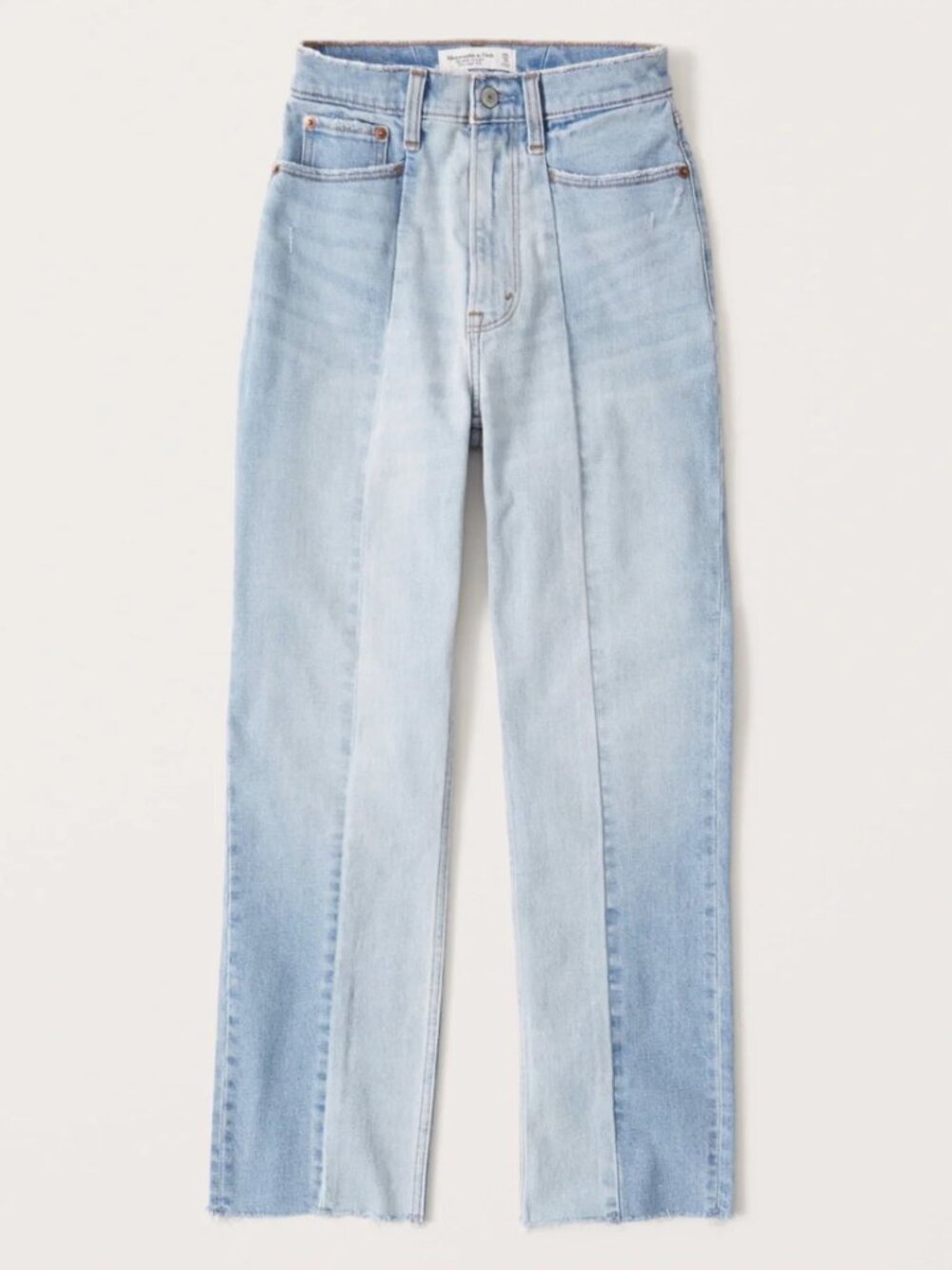 Abercrombie The Ankle Straight Ultra High Rise Dual-Tone